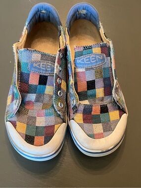 Keen Multicolor Patchwork Slip-On Sneakers - Blue, Yellow, Green, Pink, Black